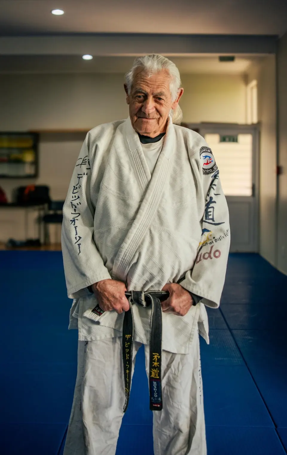 Sensei Dave Foley wearing his judogi at Blenheim Judo Club